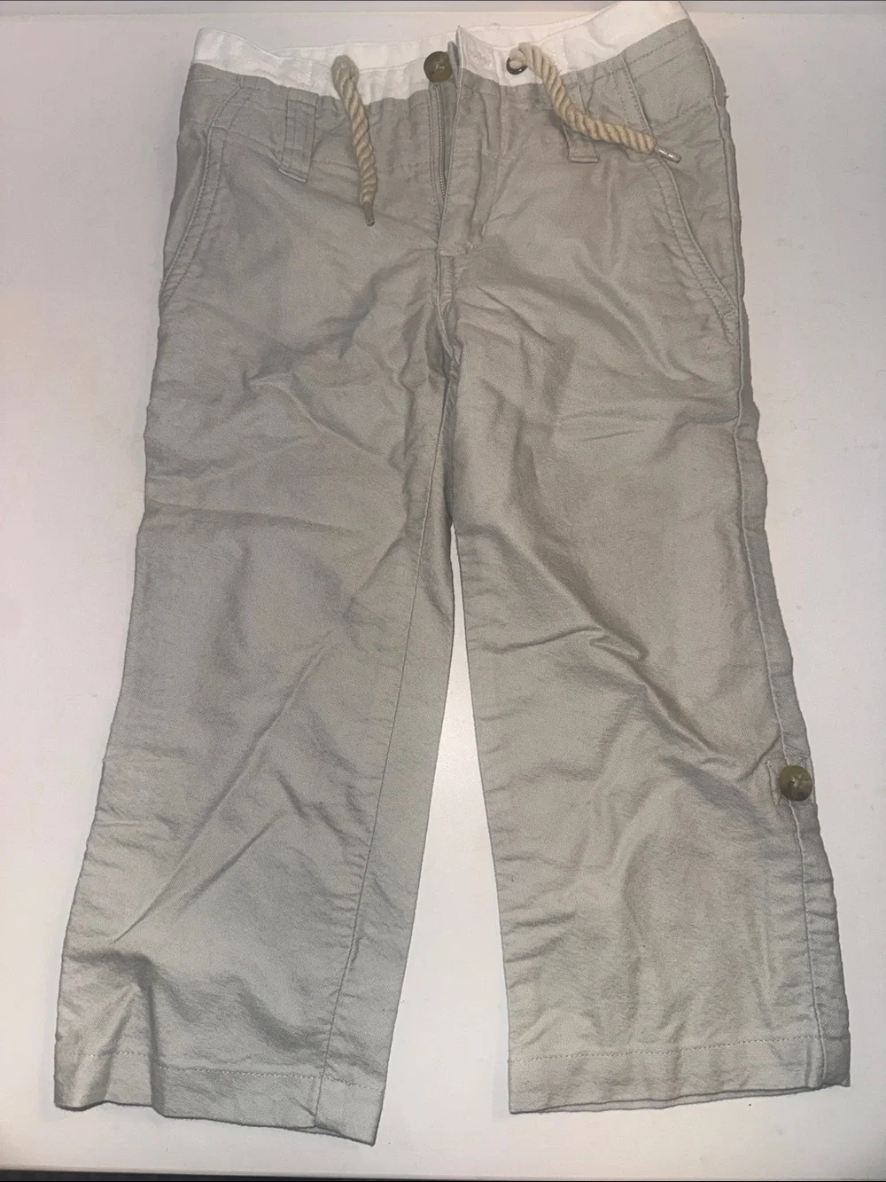 Janie and Jack Nautical Rope Linen Pants